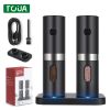 Electric Salt And Pepper Grinder Set With Charging Base Automatic Salt Pepper Mill Refillable Adjustable Coarseness Salt Grinder