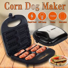 Home Hot Dog Roast Sausage Frying Machine Kitchen Gadgets (Option: Black-EU)