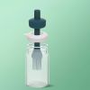 1pc Oil Dispenser; 2 In 1 Wide Opening Bottle With Silicone Brush; Glass Condiment Bottles For Kitchen Cooking; BBQ; Baking