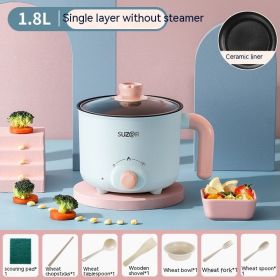 Electric Cooker Dormitories For Student Households, Small And Mini (Option: 1.8L non stick pot-EU)