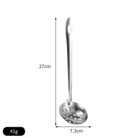 Non-magnetic Stainless Steel Kitchen Cooking Handle Hot Pot Soup Ladle Colander (Option: Hot Pot Leakage 7cm)