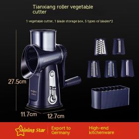 Multi-function Vegetable Chopper Hand Roller Grater Slicer Potato Grater Shredded Vegetable Cutter (Option: Tianxiang Violet)